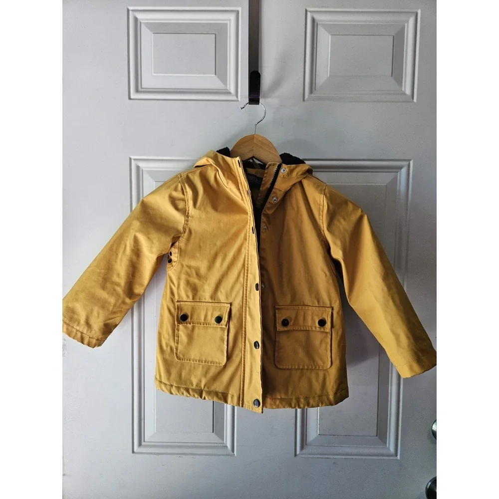 Urban Republic Toddler 3T Mustard Yellow‎ Hooded Sherpa Lined Jacket Coat